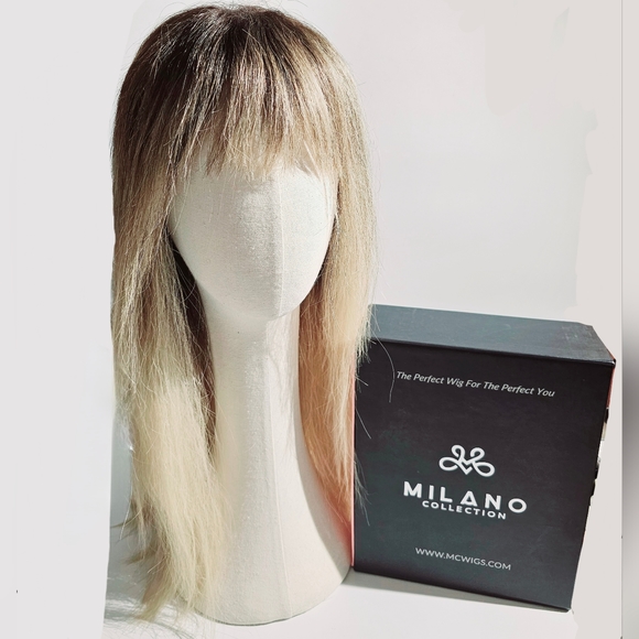 Milano 24" Divine Lace Top Topper Platinum Blonde With Reverse Balayage - Picture 1 of 9